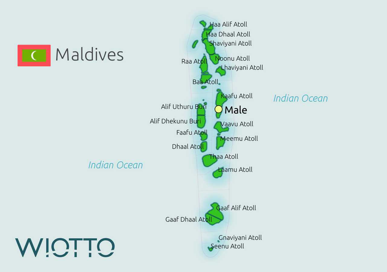 карта аттолы Мальдивы 